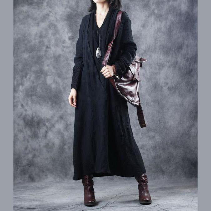 2025年 新作 カジュアル キルティング コットン×リネン ニットワンピース レディース ルーズフィット