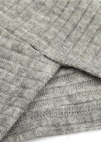 ブラック ニット セーターワンピース デザイン アシンメトリー ビッグシルエット ハイネック ニットトップス